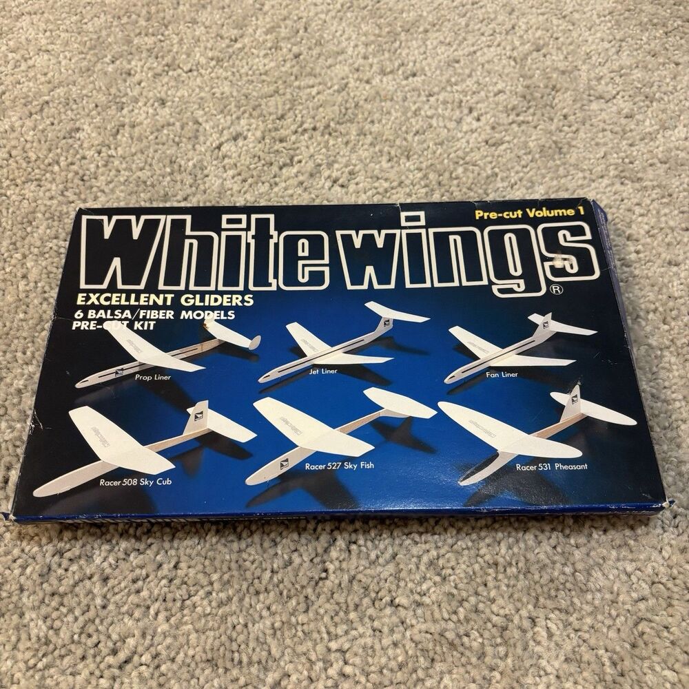 Vintage Whitewings Excellent Gliders 6 Balsa Model Kit Vol 1 Open Complete